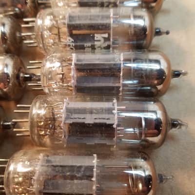 Matsushita etc. Matched Pair (2) 6FQ7 tNOS AT1000 TESTED Vacuum Tubes Japan 6CG7 no divider dual triode 1964-1978 image 8
