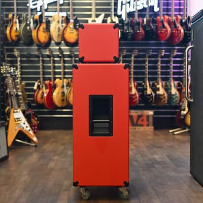 Engl E635-E412XXLB-40th Fireball 100 40th Anniversary 2-Channel 100-Watt Guitar Amp Halfstack from 2023 in Red image 9