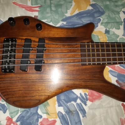 Warwick Thumb 5 bolt on left handed - lefty - mancino 2004 Natural oil image 3