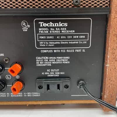 Technics SA-505 FM/AM Stereo Receiver VTG Japan Silverface Wood *TESTED WORKING image 9