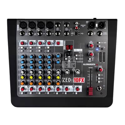 Allen & Heath ZEDi-10FX Hybrid Compact Mixer / USB Interface with FX XLR Main Outputs 3-Band EQ and Low Cut Filter image 3