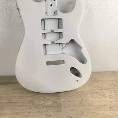 Poplar Wood White Strat Guitar Body image 1
