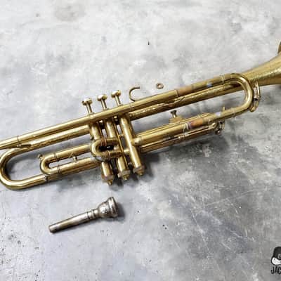 Conn / Musicraft "Stencil Horn" Bb Trumpet (1920s Lacquered Brass) image 9