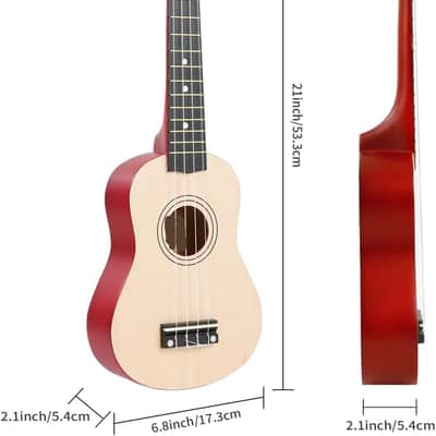 Ukulele for Beginners, Soprano Ukuleles Beginner Kit, Mini Guitar Travel Bundle with Gig Bag Strap Picks Nylon Strings Solid Wood Uke Gift (Natural Wood) image 2