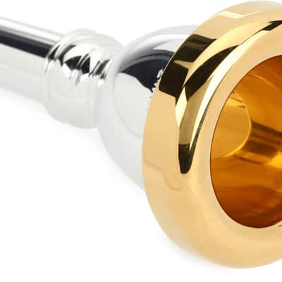Bach 335 Classic Series Silver-plated Tuba Mouthpiece with Gold-plated Rim - 24AW image 1