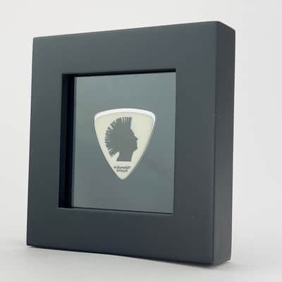 3" x 3" Double Sided Guitar Pick Display, BLACK #346 Triangle Bass Shape image 3