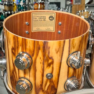 DW Collectors Cherry/Mahogany 6pc Drum Set Exotic Chechen w/Nickel Hw image 6