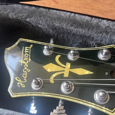 Hagstrom TREVIDLX-BLK (US Customers Tax included in shipping price) Tremar Viking Deluxe Semi-Hollow with Tremolo 2010s - Gloss Black image 4