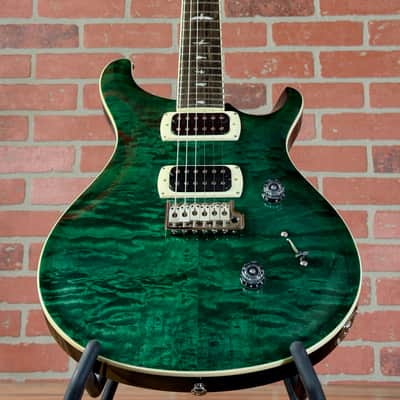 PRS SE Custom 24 Quilt Electric Guitar - Teal Black (Black Back) image 3