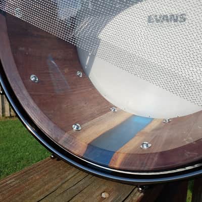 Snarebear Grizzly River Snare Drum (14x7 Epoxy Resin River) image 3