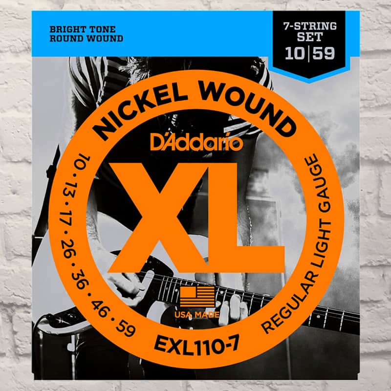 D'Addario EXL110-7 Reg Lite 7-String Nickel Wound Electric Guitar  Strings 10-59 image 1