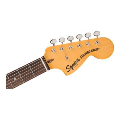 Squier Classic Vibe '70s Stratocaster HT HSS with Laurel Fingerboard and Black Pickguard (Olympic White) image 4