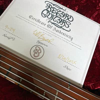Bezard Guitars Famine 5 String Fretless, Custom Shop, Single Cut Boutique Bass image 25