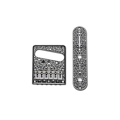6 String Saddle Bridge Plate for Tele Style Guitars image 2
