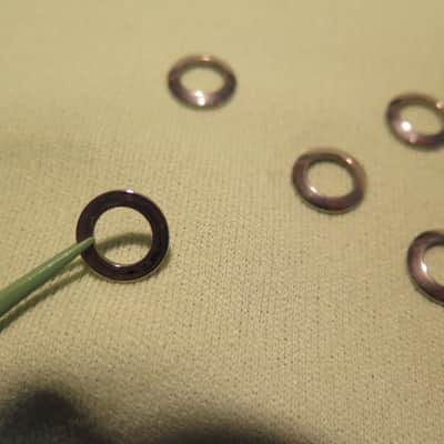 Vintage NEW-OLD-STOCK 1958 1959 Grover Pat Pend tuners nickel WASHERS for gibson Les Paul PAF Burst standard es 355 Flying v 175 SG image 12