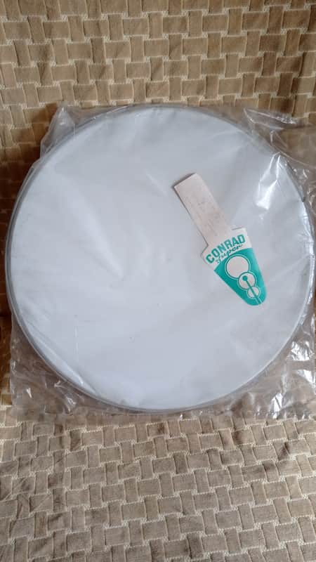 Conrad  20" ( NOS) better drum head Original Vintage  70s-80s  - Vintage White image 1