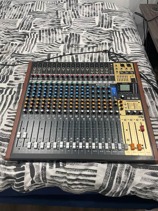 TASCAM Model 24 Multitrack Recorder / Mixer / USB Interface 2018 - Present - Black with Wood Cheeks image 1