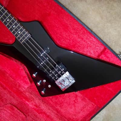 Kramer Focus EXPLORER BASS 1982 BLACK MADE IN JAPAN LEFTY LEFT HANDED OHSC RARE VINTAGE image 2