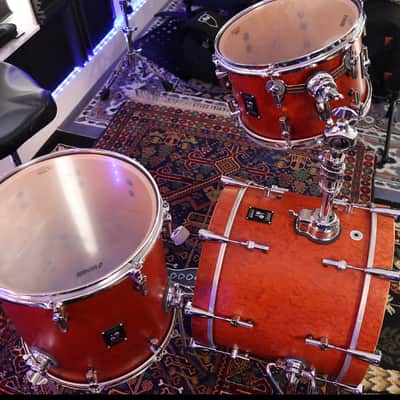 Sonor made in Germany Sunset beech limited edition 3 pc drum set + bags and extras image 2