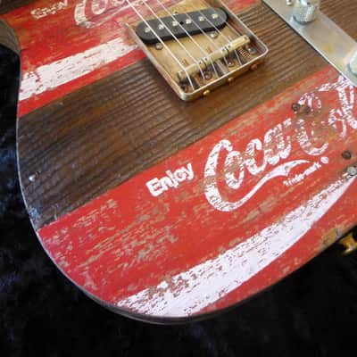 WR Crate-O-Caster Vintage 1968 Coca-Cola Crate Top Custom Shop, Telecaster Guitar image 3