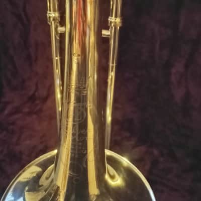 King 4b Silver Sonororus Trombone 1972 - Silver and Gold Lacker image 7