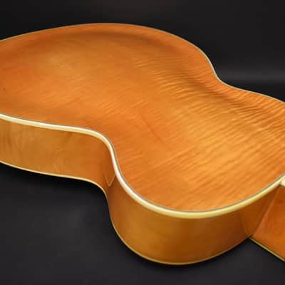 c. 1950s Epiphone DeLuxe "Emperor" Natural Finish Archtop w/OHSC image 14