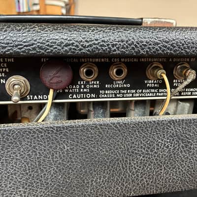 Fender Deluxe Reverb 1982 blackface factory hand wired  22-Watt 1x12" image 12