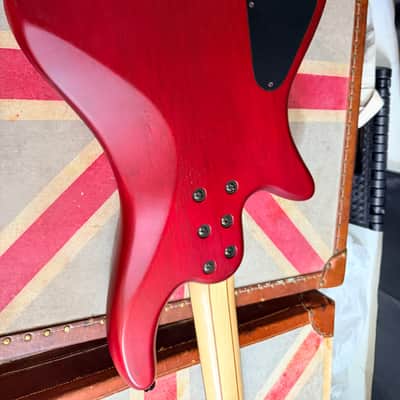 Schecter Stiletto Custom-4 Active 4-String Bass Vampyre Red Satin image 8