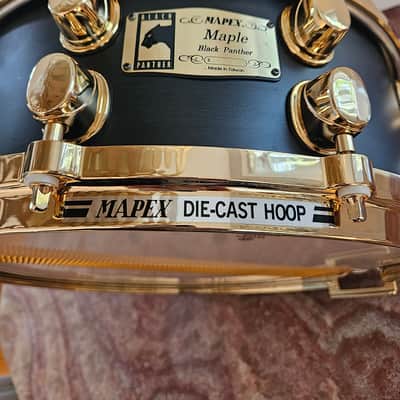 Mapex Black Panther 14" Maple Snare Drum Gold Die-Cast Hoops MINT Rare image 6