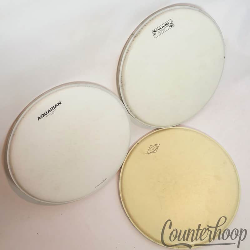 *Aquarian 3x 12" Tom Drum Heads Response 2 Texture Coated, Modern-Vintage Medium image 1