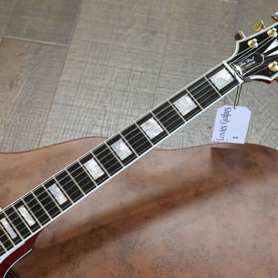 2015 Gibson Custom Shop Les Paul Custom Figured Electric Guitar Iced Tea Burst + COA OHSC image 8