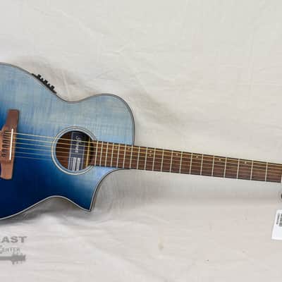 Ibanez AEWC32FM Acoustic/Electric Guitar - Indigo Sunset Fade image 3