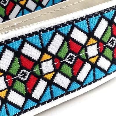 Ace Guitar Strap  Vintage Style  Stained Glass Design  D'Andrea image 3