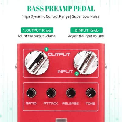JOYO Bass Compressor Guitar Pedal, Optical Circuit with Attack/Release/Ratio/Tone Control & Bypass (SCYLLA R-27) image 2