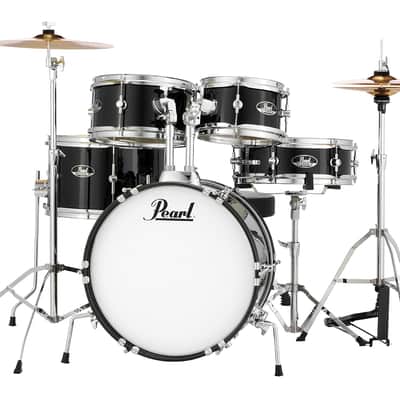 Pearl Roadshow Jr. 5-Pc. Drum Set w/Hardware, Cymbals, and 16" Kick - Jet Black image 2
