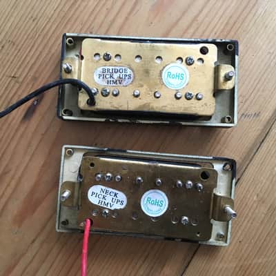 HMV Black Red Alnico Guitar Bridge Neck Humbucker Pickup Set HOT image 2