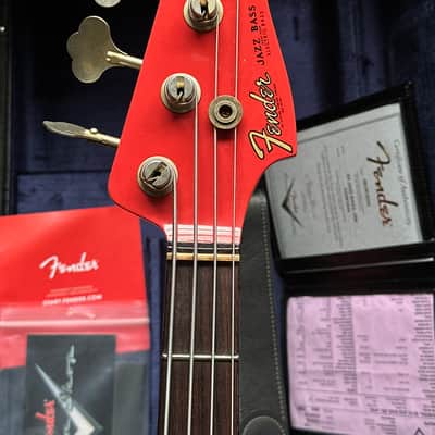 Immagine 2024 Fender Custom Shop 1963 Jazz Bass Journeyman Relic Fiesta Red Mint - 8