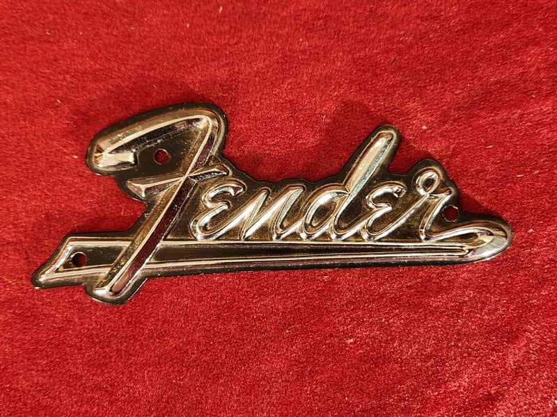 Vintage Fender Amp Logo Silver image 1