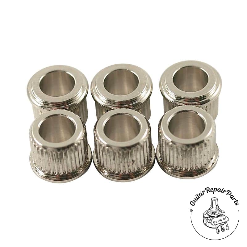 Kluson Screw-in To Press-in Tuner Adapter Bushings, 6mm Post - Nickel image 1