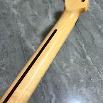 Maple 22 Fret Electric guitar Neck part 25.5" parts Locking nut Natural gloss image 4