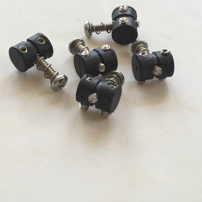 5 Black Graph Tech Saddles Offset Bridge Fender Jaguar Jazzmaster Mustang Guitar image 3