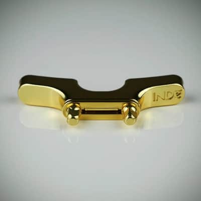 INDe SBM SBMini Snare Strainer and Universal Butt Plate Plate Set - Brass Plated image 2