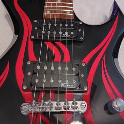 B.C. Rich Kerry King Signature Warlock - Black/Red Flame image 4