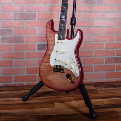 Fender Custom Shop 60th Anniversary Presidential Stratocaster AAA Flame Maple Top Wine Red Stain 2006 w/OHSC image 5
