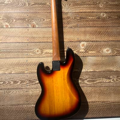 Squier Custom Jazz Bass Upgraded- 3 tone sunburst image 3
