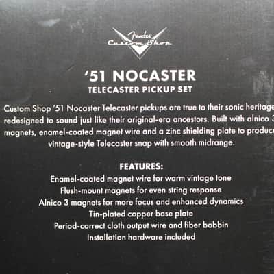 Fender Custom Shop '51 Nocaster Telecaster Electric Guitar Pickups image 3