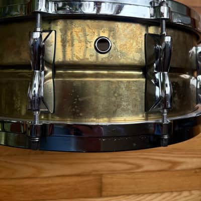 (Video) Yamaha 1990s SD-4105 14x5.5 Seamless Brass Snare Drum image 6