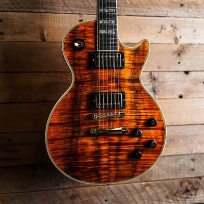 2002 Gibson Custom Shop 50th Anniversary Les Paul Custom Curly Koa Top in Antique Natural finish #16/50 image 2