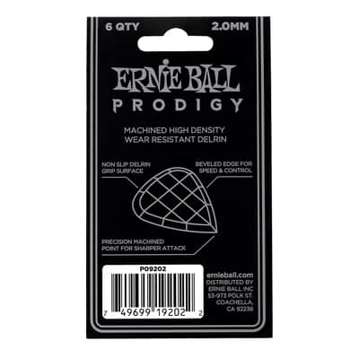 Ernie Ball P09202 (9202) WHITE Standard Prodigy Picks 6-Pack Bild 2