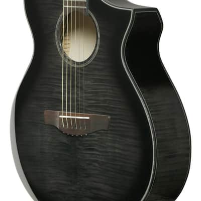 Ibanez AEWC400 Acoustic Electric Guitar - Transparent Black Sunburst High Gloss (AEWC400TKS) image 8
